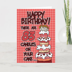Cartão Feliz aniversario - 83 anos velho