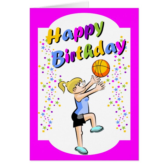 Cartão Feliz aniversario à melhor menina do jogador de (Frente)