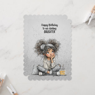 Cartão Feliz Aniversário à nossa Querida Filha 