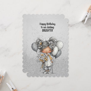 Cartão Feliz Aniversário à nossa Querida Filha 