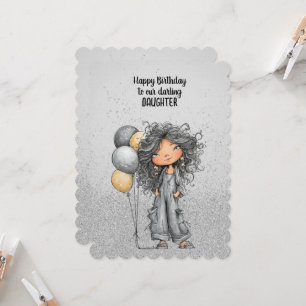 Cartão Feliz Aniversário à nossa Querida Filha 
