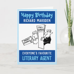 Cartão Feliz Aniversário a um Agente Literário
