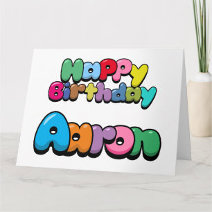 Cartão Feliz aniversário Aaron