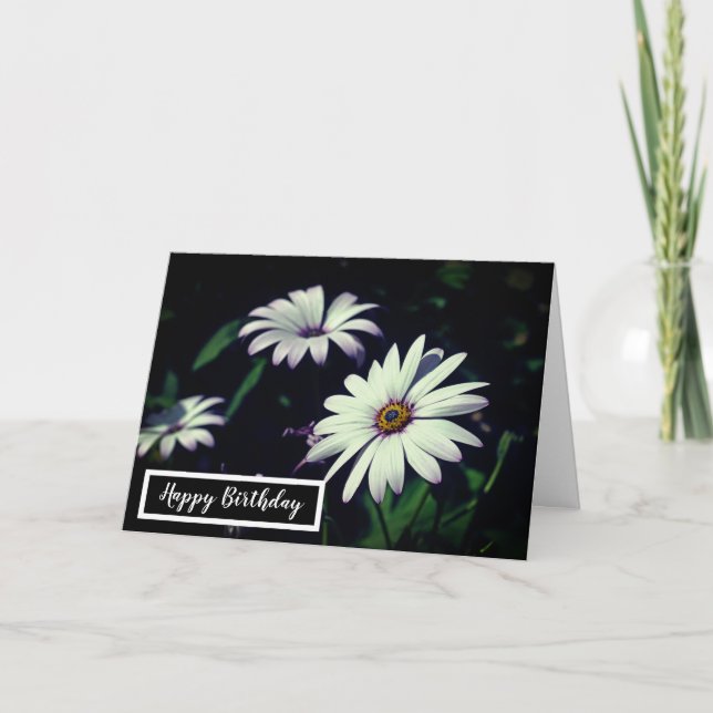 Cartão Feliz Aniversário Adorável das Flores do Jardim Br (Frente)