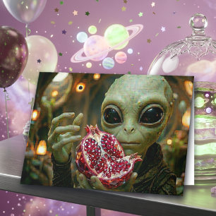 Cartão Feliz Aniversário     Alienígena Fora deste Mundo 