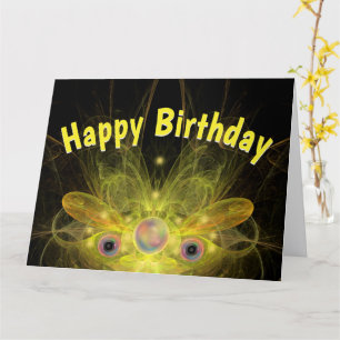 Cartão Feliz Aniversário Amarelo Borboleta Angel BIG Card