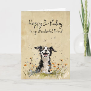 Cartão Feliz Aniversário Amigo Maravilhoso