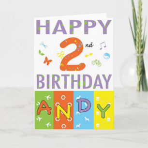 Cartão Feliz aniversário Andy
