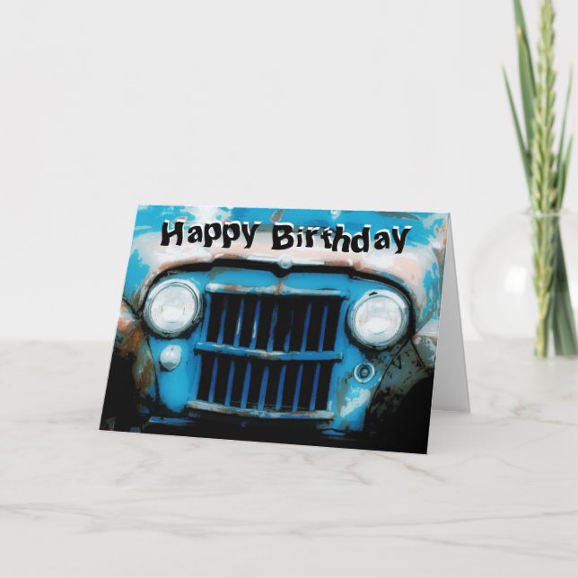 Cartão Feliz aniversario ao homem idoso (Frente)