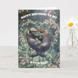Cartão Feliz Aniversário ao Meu Meio Nutria