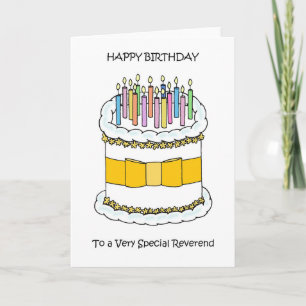 Cartão Feliz Aniversário ao Reverendo