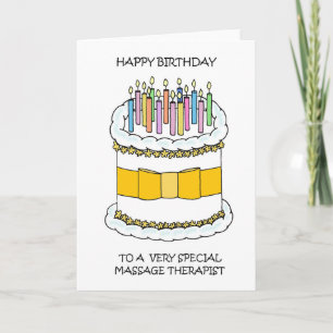 Cartão Feliz Aniversário ao Terapeuta de Massagem