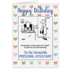 Cartão Feliz Aniversário Assistente Pessoal