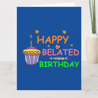 Cartão Feliz Aniversário Atrasado