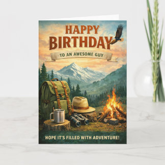 Cartão Feliz Aniversário - Aventureiro
