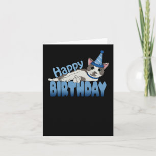 Cartão Feliz aniversário - Azul