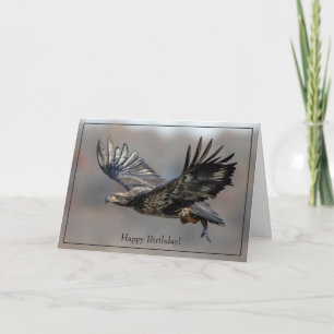 Cartão Feliz Aniversário - Bald Eagle