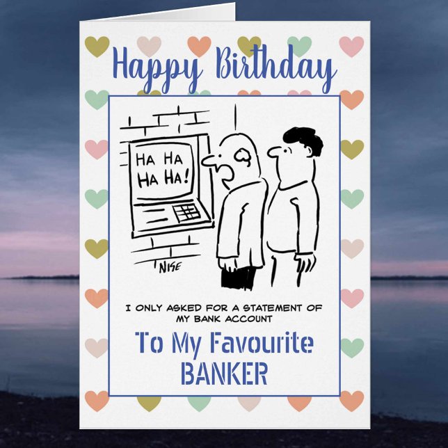 Cartão Feliz aniversário Banker (Criador carregado)