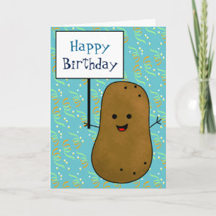 Cartão Feliz Aniversário Batata