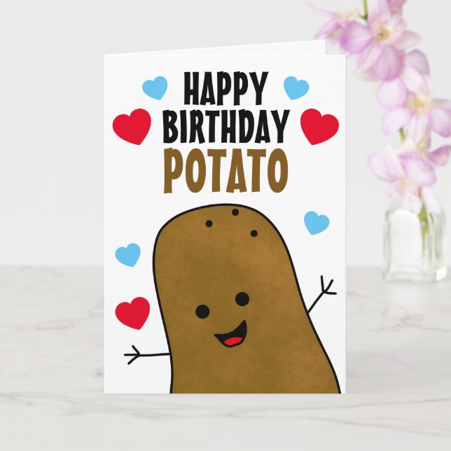Cartão Feliz Aniversário Batata  (Orquídea)