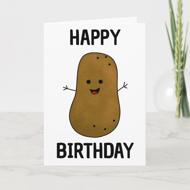 Cartão Feliz Aniversário Batata (Frente)