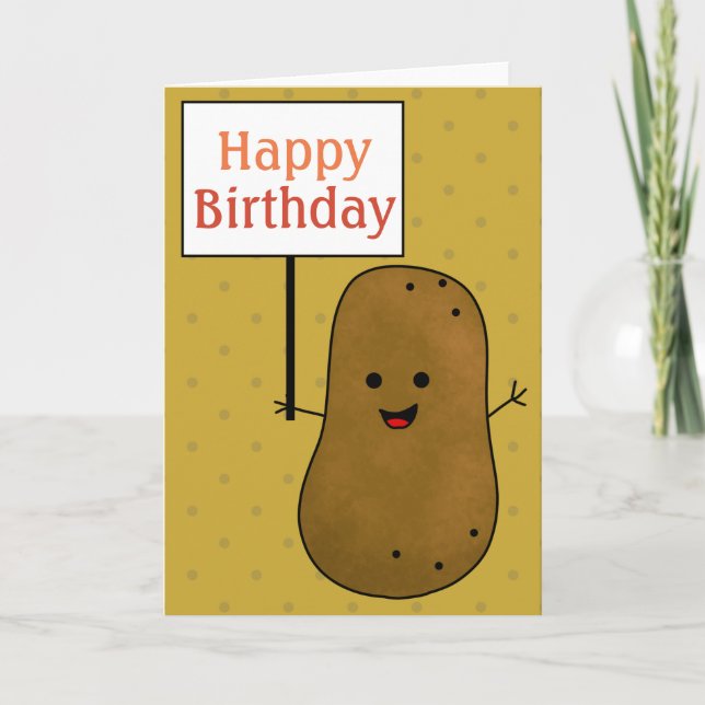 Cartão Feliz Aniversário Batata (Frente)