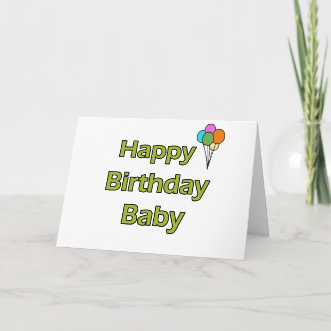 Cartão Feliz Aniversário Bebê (Frente)