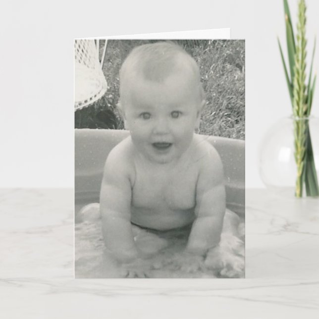 Cartão Feliz Aniversário, Bebês (Frente)