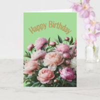 Feliz Aniversário Belas Peônias