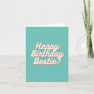 Cartão Feliz Aniversário Bestie Amarino