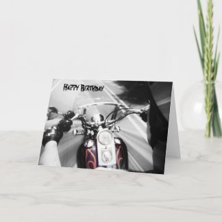 Cartão Feliz Aniversário Biker