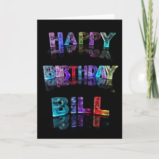 Cartão Feliz Aniversário - Bill Card (Frente)