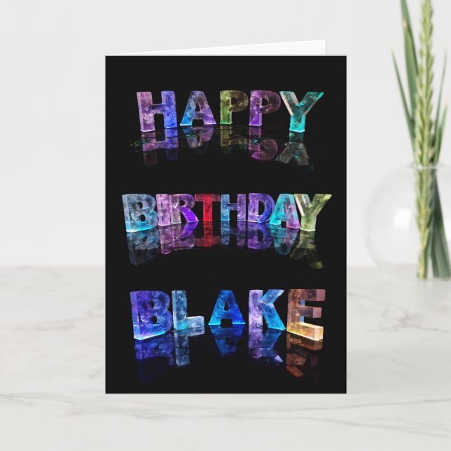 Cartão Feliz Aniversário Blake Card (Frente)