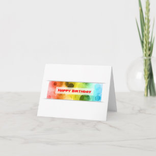 Cartão feliz aniversário (bokeh)