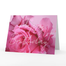Feliz aniversário, bonito rosas rosa, na moda eleg