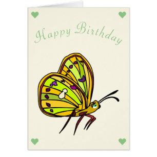 Cartão Feliz Aniversário - Borboleta Bonita