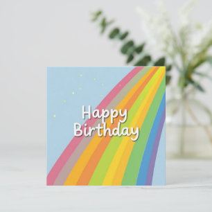 Cartão Feliz Aniversário Brilho e Cotovelo Colorido