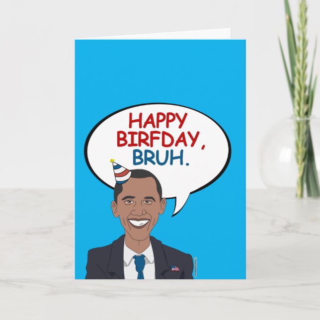 Cartão Feliz aniversário, Bruh (Frente)