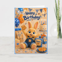 Feliz Aniversário Bunny com Toast dos Baby Bun Bun