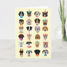 Cartão Feliz Aniversário Cachorro Enfrenta Animais Pawty