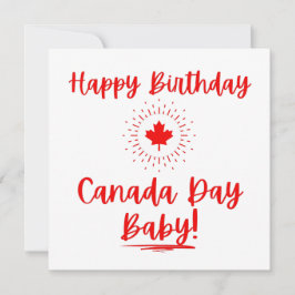 Cartão Feliz Aniversário Canadá Dia Bebê