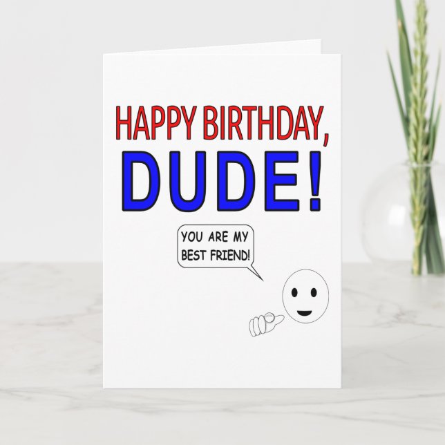 Cartão Feliz aniversário, cara (Frente)