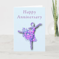 Feliz Aniversário Card Ballerina Girl Balé Dance