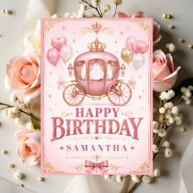 Feliz aniversário carruagem princesinha