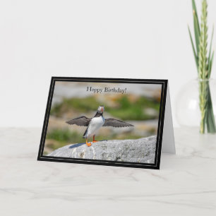 Cartão Feliz Aniversário Carteira Atlântica Puffin