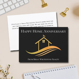 Cartão Feliz Aniversário Casa Feliz Imobiliária Preto Chi