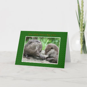 Cartão Feliz Aniversário - Casal Otter