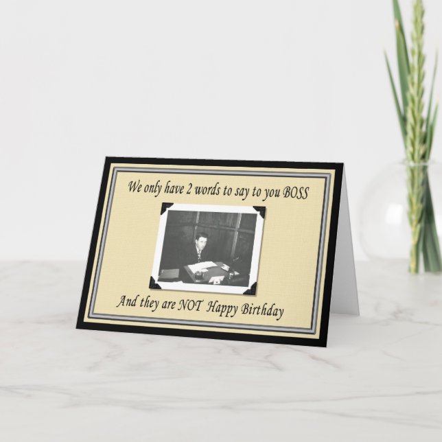 Cartão Feliz Aniversário Chefe do Grupo (Frente)