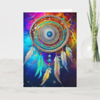 Feliz Aniversário Colorido de Dreamcatcher Mística