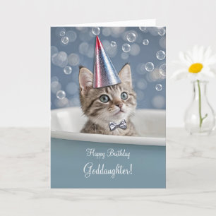 Cartão Feliz Aniversário com Gatinho
